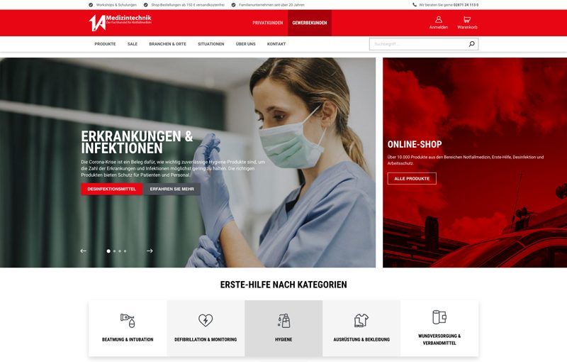 1a Medizintechnik digitizes sales with SHOPMACHER and ambitious goals